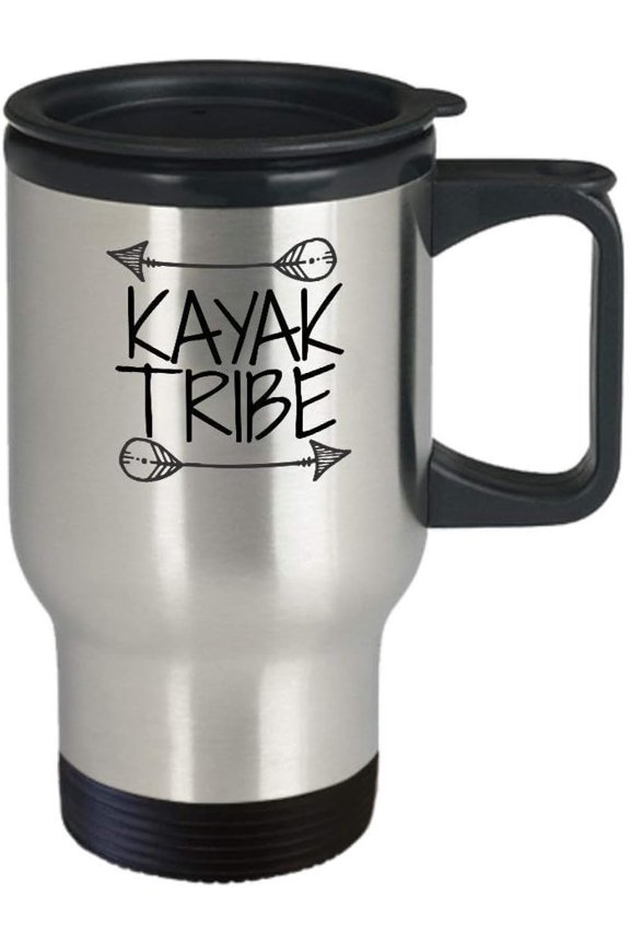 Mom and Dad Kayak Tribe,Kayaking Tribe,Insulated,Stainless Steel,Travel Funny Mom Coffee Mug Gift 14 oz