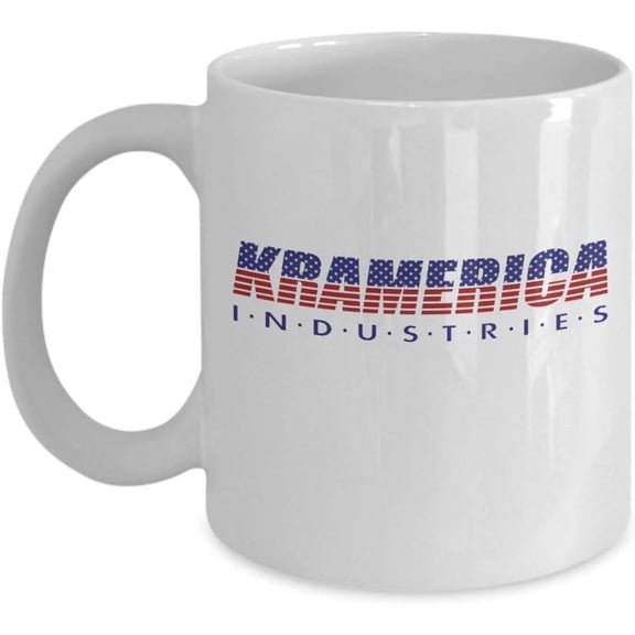 Mom and Dad Mug Kramerica Industries Coffee Mug Cup (White) Funny Seinfeld Tv Show Gag Gift Shirt Artwork Merchandise Accessories Items Novelty Decal