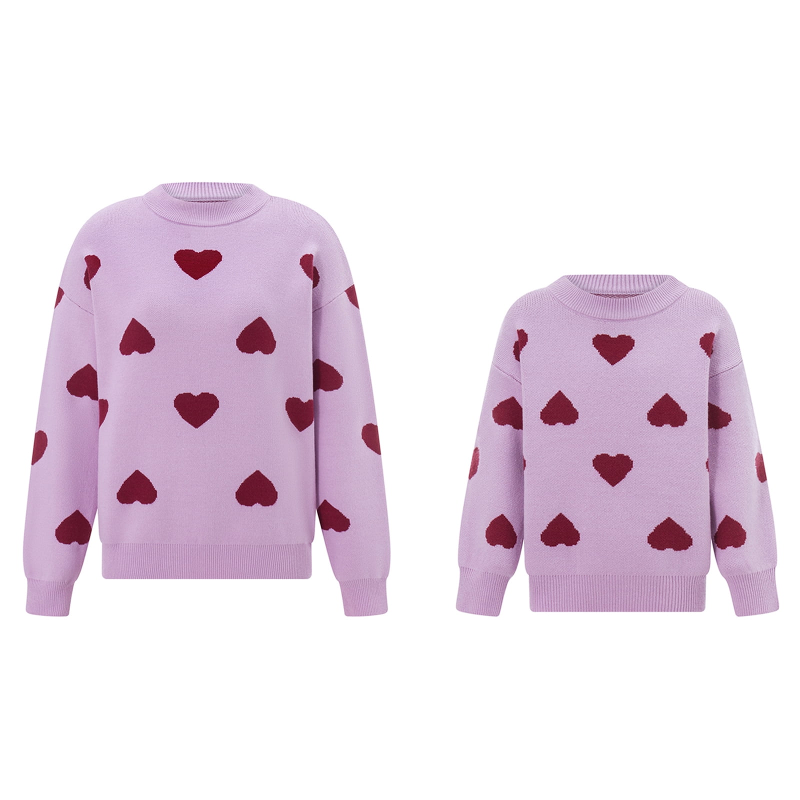 Mom and Daughter Matching Clothes Women Little Girls Heart