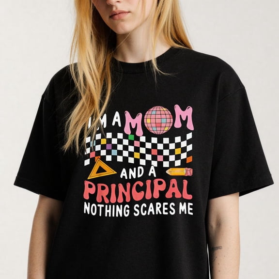Mom and Principal Design Printing T Shirt Tee for Adults