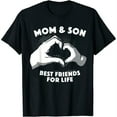 thumbnail image 1 of Mom and Son Best Friends for Life Cute Mother T-shirt Women Black, 1 of 5