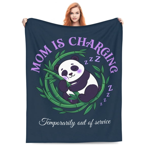 Mom is Charging Blanket, Gifts for New Mom, Expecting Mama Pregnancy Gift, Mom Birthday Gift from Daughter or Son, Mother's Day Gift for Women 50x40