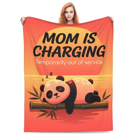Mom is Charging Blanket, Gifts for New Mom, Expecting Mama Pregnancy Gift, Mom Birthday Gift from Daughter or Son, Mother's Day Gift for Women 50x40