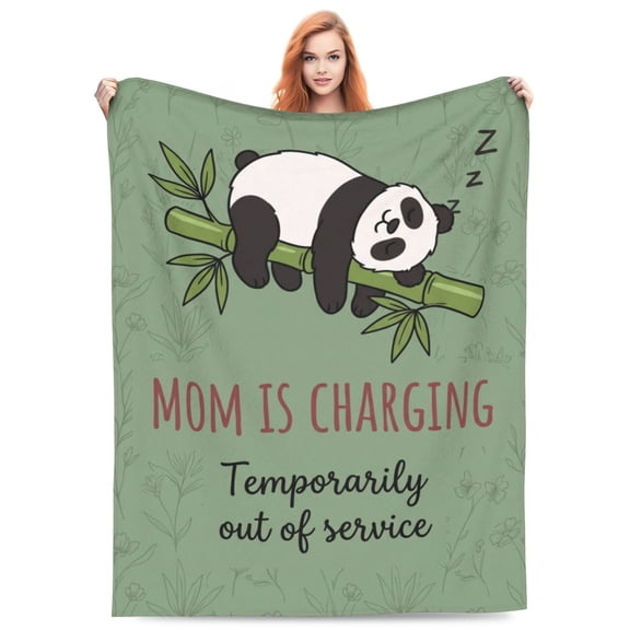 Mom is Charging Blanket, Gifts for New Mom, Expecting Mama Pregnancy Gift, Mom Birthday Gift from Daughter or Son, Mother's Day Gift for Women 50x40