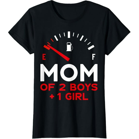 Mom of 2 Boys and 1 Girl Mother's Day T-Shirt100% cotton
