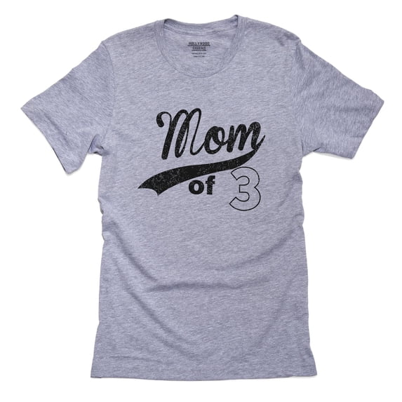 Mom of 3 - Sports Themed Cool Graphic Men's Grey T-Shirt