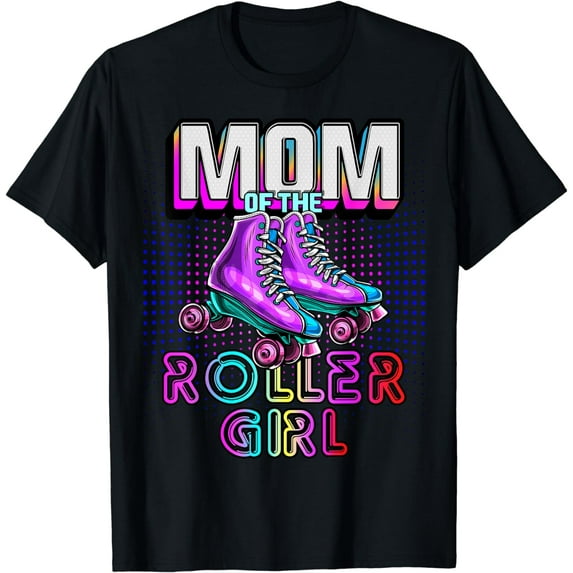 Mom of Roller Girl Roller Skating Birthday Matching Family T-Shirt