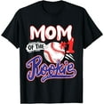 thumbnail image 1 of Mom of Rookie 1st Baseball Birthday Party Theme Matching T-Shirt, 1 of 4