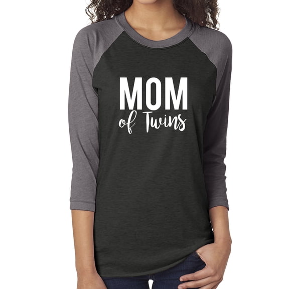 Mom of Twins Unisex 3/4 Sleeve Baseball Raglan Tee