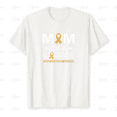 thumbnail image 1 of Mom of a Warrior Spina Bifida Awareness Month Yellow Ribbon Gift Unisex T-Shirt, up to size 5XL, 1 of 2