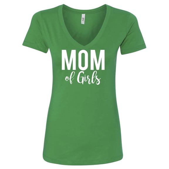 Mom of girls Womens V-Neck Tee
