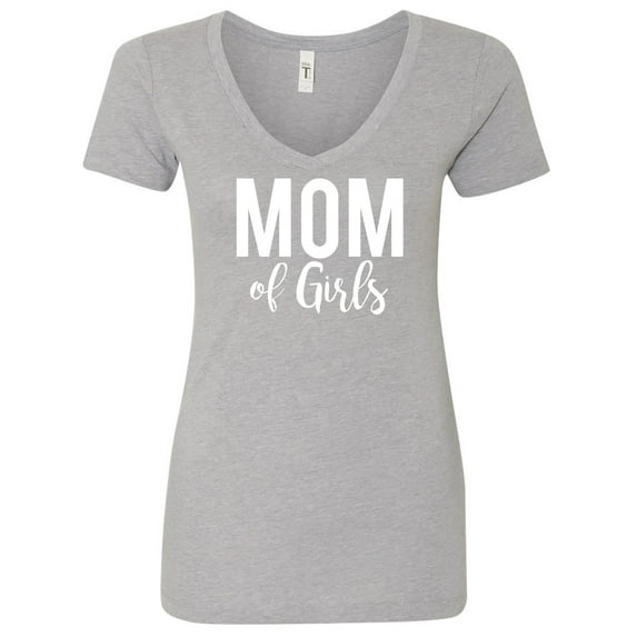Mom of girls Womens V-Neck Tee