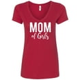 thumbnail image 1 of Mom of girls Womens V-Neck Tee, 1 of 2