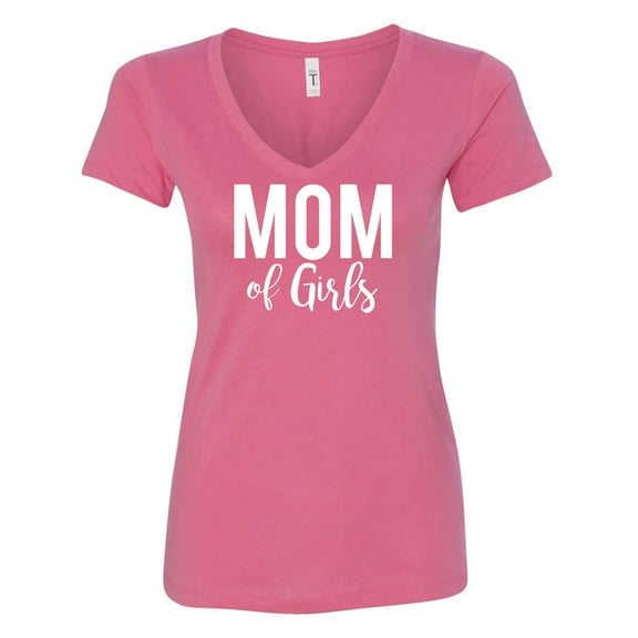 Mom of girls Womens V-Neck Tee