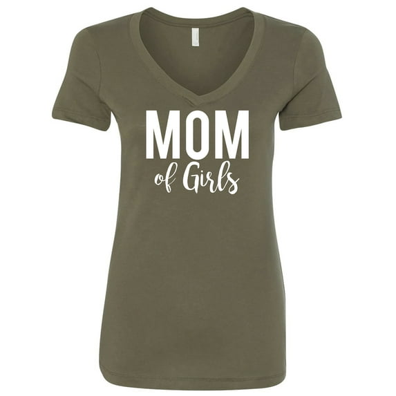 Mom of girls Womens V-Neck Tee