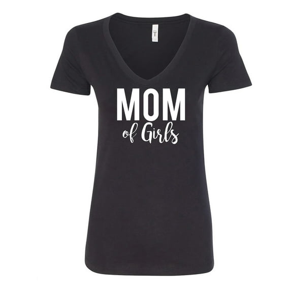 Mom of girls Womens V-Neck Tee