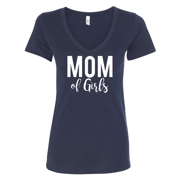 Mom of girls Womens V-Neck Tee