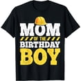thumbnail image 1 of Mom of the Birthday Boy Construction Birthday Party Hat Gift T-Shirt, 1 of 3