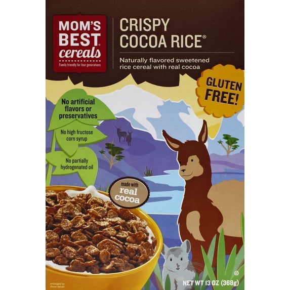 Mom's Best Breakfast Cereal Crispy Cocoa Rice 13 oz (Pack of 18)