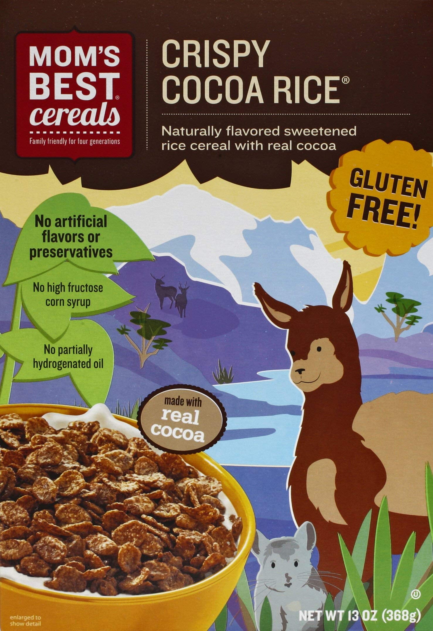 Mom's Best Breakfast Cereal Crispy Cocoa Rice 13 oz (Pack of 2)
