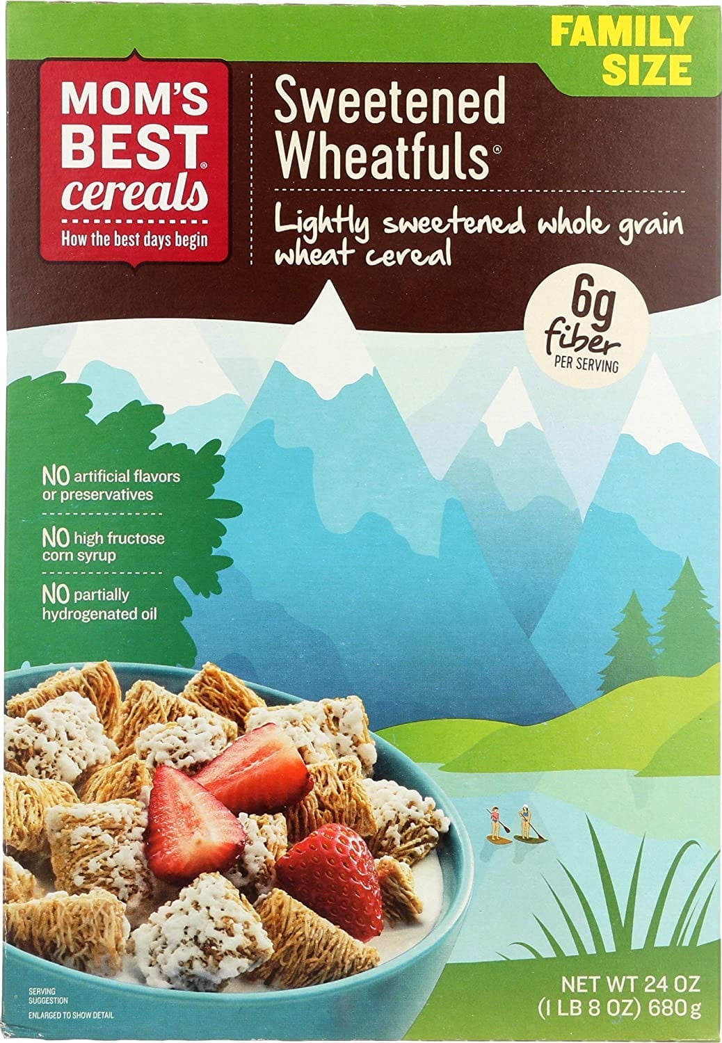 Mom's Best Naturals Cereal Sweetened Wheat-Fuls 1 lb Pack of 2