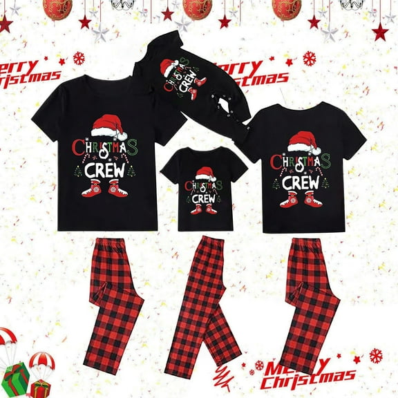 Mom's Christmas Family Matching Pajama Set Festive Holiday Sleepwear Cozy