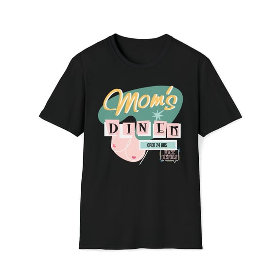 Mom's Diner, Gildan Unisex Softstyle T-Shirt, Breastfeed Graphic Tee, S-3XL