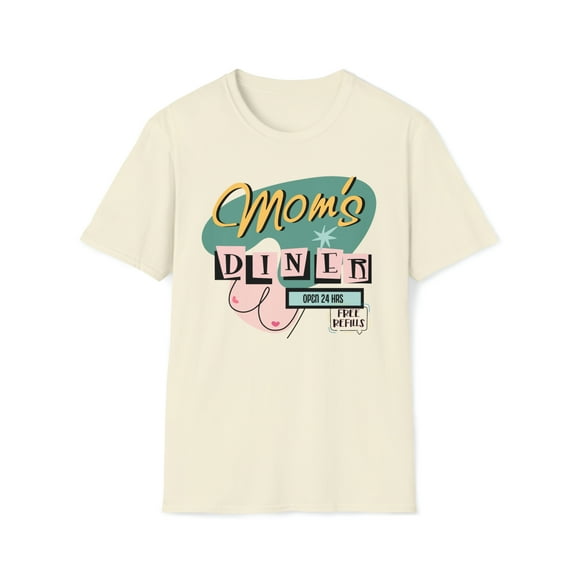 Mom's Diner, Gildan Unisex Softstyle T-Shirt, Breastfeed Graphic Tee, S-3XL