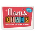 thumbnail image 1 of Mom's Diner Sign, Kitchen Aluminum Metal Decor Sign - 10x14 inches, 1 of 4