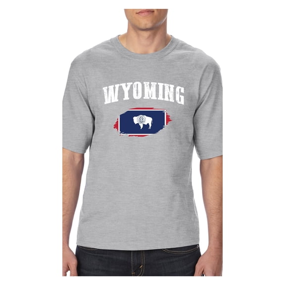 Mom's Favorite - Big Men's T-Shirt, up to Tall Size 3XLT - Wyoming Flag