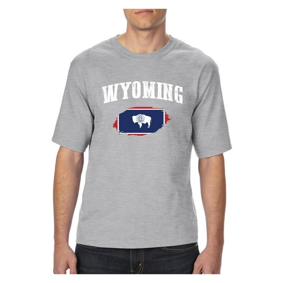 Mom's Favorite - Big Men's T-Shirt, up to Tall Size 3XLT - Wyoming Flag