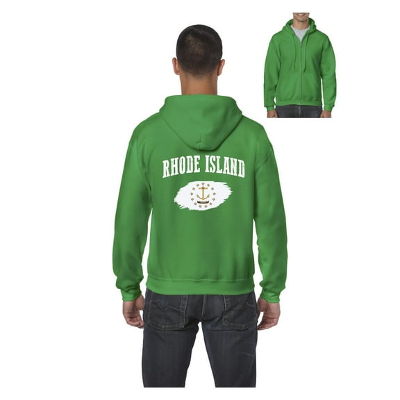 Mom's Favorite - Men's Sweatshirt Full-Zip Pullover, up to Men Size 5XL - Rhode Island