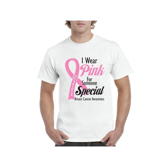 Mom's Favorite - Men's T-Shirt Short Sleeve, up to Men Size 5XL - I Wear Pink for Someone Special