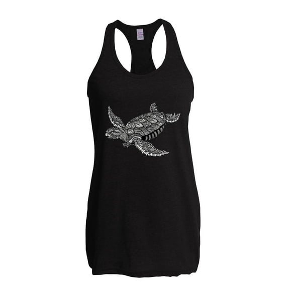 "Mom's Favorite - Women's Racerback Tank Top, up to Women Size 2XL - Sea Turtle Hawaii"