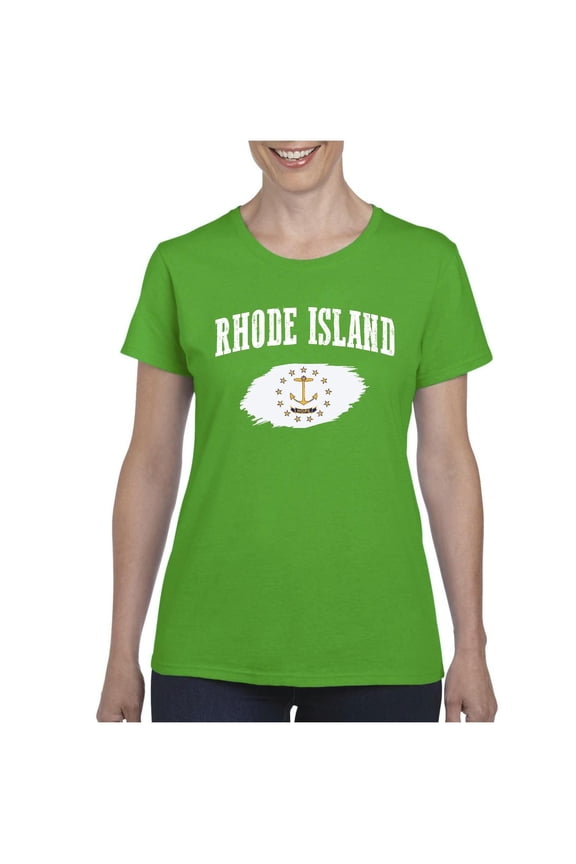 - Women's T-Shirt Short Sleeve, up to Women Size 3XL - Rhode Island