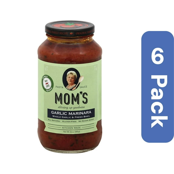 Mom's Garlic Marinara Pasta Sauce 24 oz (Pack Of 6)