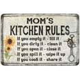 thumbnail image 1 of Mom's Kitchen Rules Chic Sign Vintage Decor 12 x 18 Matte Finish Metal 112180032002, 1 of 1