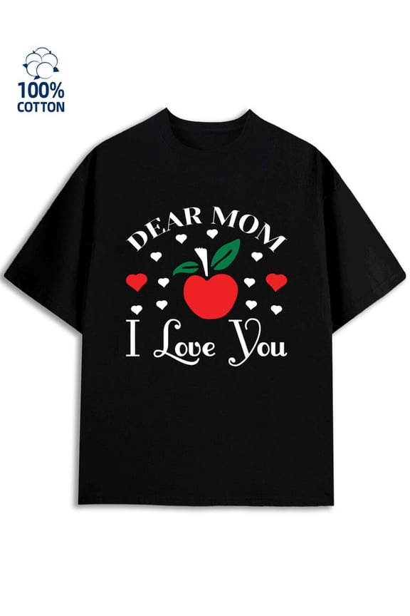 Mom's Love Tee Mens lover black Fashionable summer T-shirt, machine washable taylor y2k Classic Unisex Shirt Graphic tshirts Casual Unisex Shirt Short Sleeve tshirts
