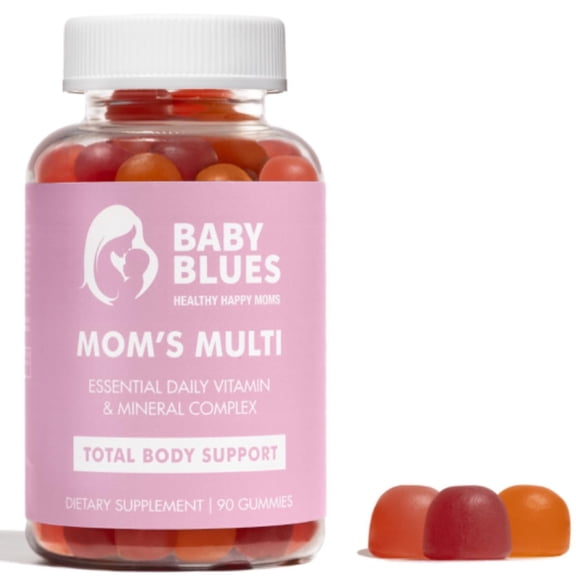 Baby Blues® Women’s Multivitamin Gummies – Daily Energy, Immune and mood & Beauty Support – Mom health supplement with Biotin, Vitamin C, D3, B12, Zinc & Iron