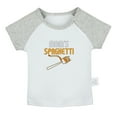 thumbnail image 1 of Mom's Spaghetti Funny T shirt For Baby, Newborn Babies T-shirts, Infant Tops, 0-24M Kids Graphic Tees Clothing (Short Gray Raglan T-shirt, 18-24 Months), 1 of 4