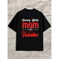 thumbnail image 1 of Mom's Valentine men black Comfortable loose and fashionable T-shirt Retro Unisex Shirt Cotton tshirts Retro Unisex Shirt Graphic tshirts Classic Unisex Shirt Graphic tshirts, 1 of 7