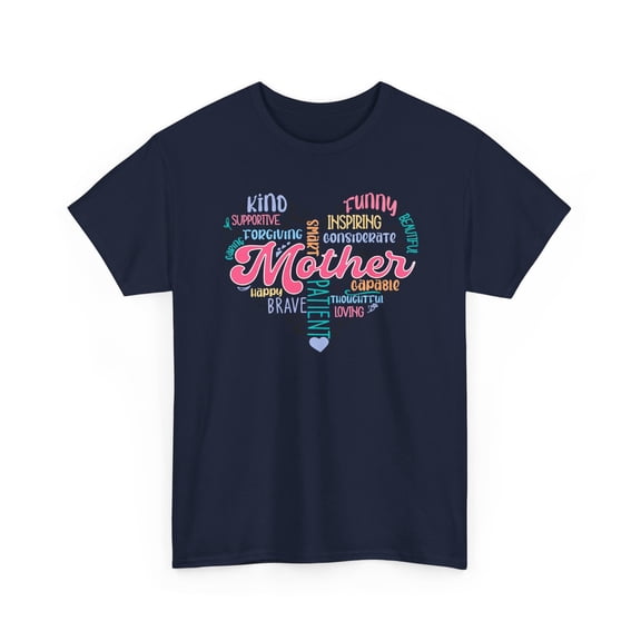 Mom's love heart shape for Mama Mother's day Gift-Unisex cotton Tee
