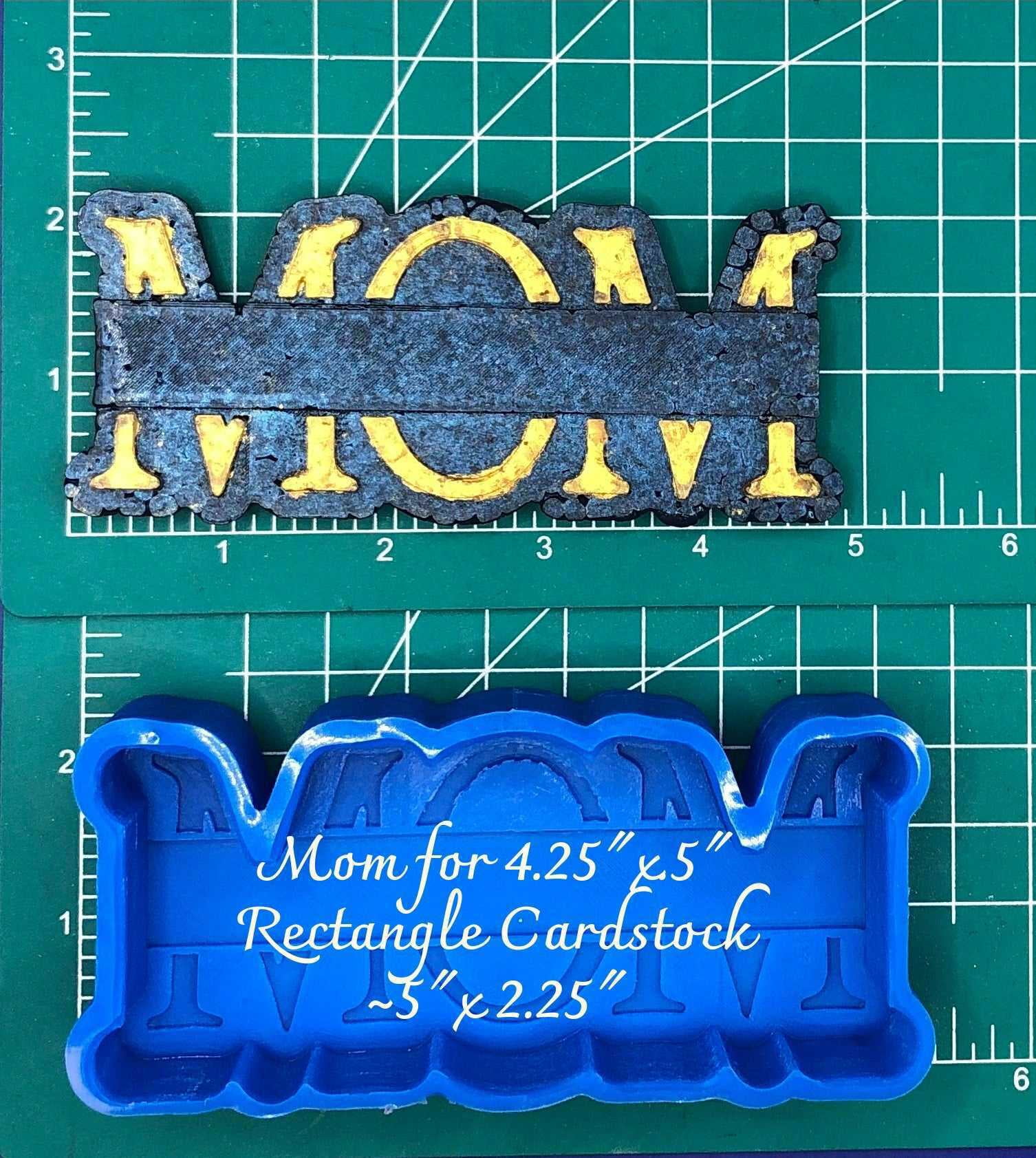 Mom silicone freshe mold for rectangle cardstock