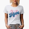 thumbnail image 1 of Mom with a Leopard Print Heart Baseball Ball Art Merch Gift, White T-Shirt, Small, 1 of 1