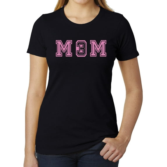 Mom with custom number of kids, Custom T-shirts, Cute Mom Shirts - Black MH200WMOM S16 XL