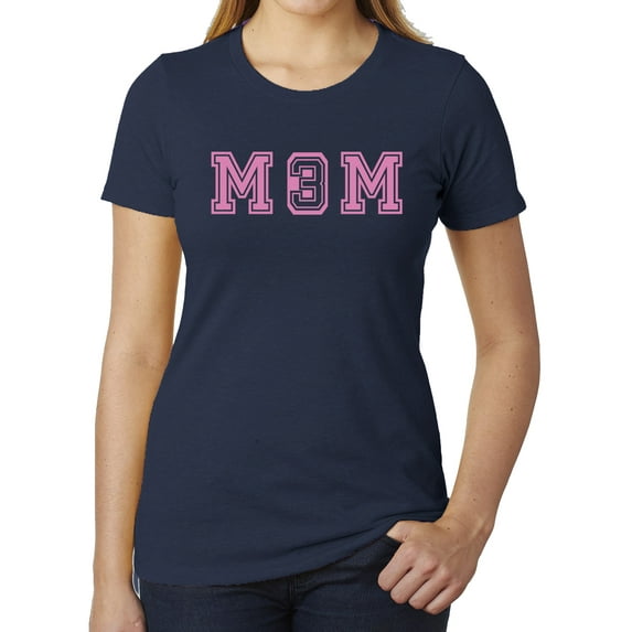 Mom with custom number of kids, Custom T-shirts, Cute Mom Shirts - Heather Navy MH200WMOM S16 L