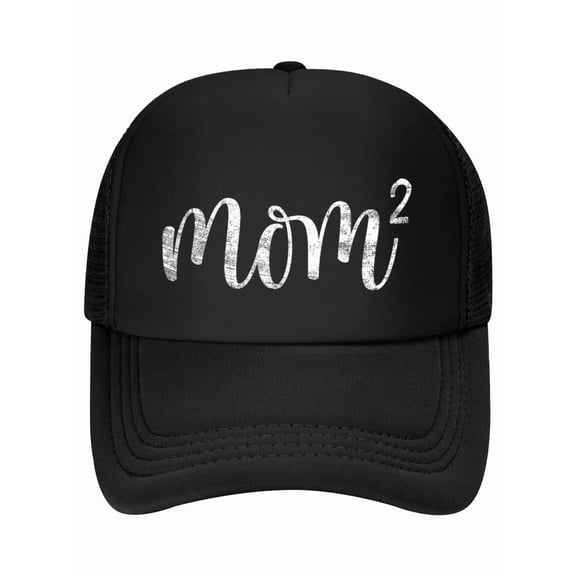 Mom2 Mom Squared Mother of Two Twins Mama Gifts Mothers Day Baseball Cap