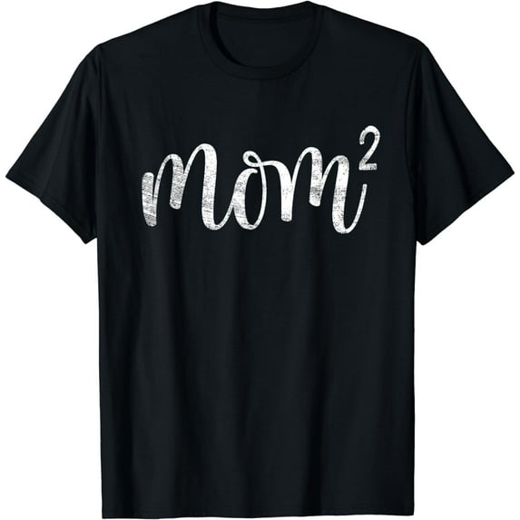 Mom2 Mom Squared Mother of Two Twins Mama Gifts Mothers Day T-Shirt