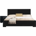 thumbnail image 1 of Moma Black Wood Platform Full Bed with Nightstand, 1 of 1