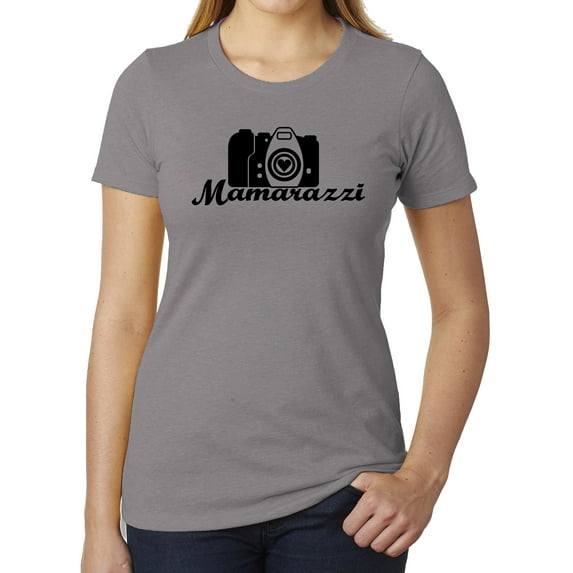 Momarazzi Tee Shirt, Funny Graphic T-shirts, Ladies Tops, Gifts for Mom - Heather Grey MH200WMOM S34 XS